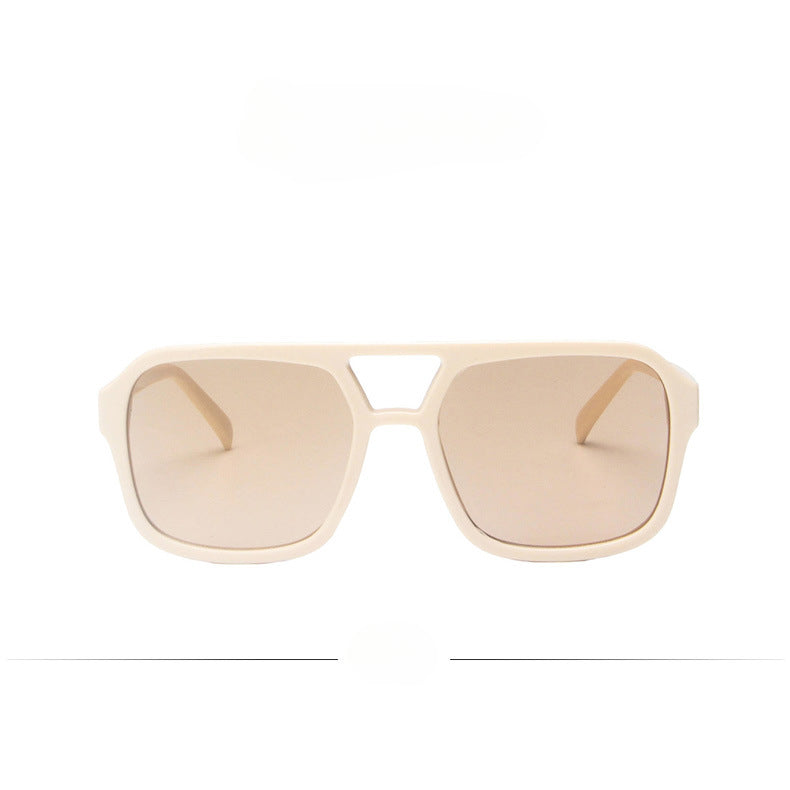 Wholesale Leopard Print Double Bridge PC Sunglasses